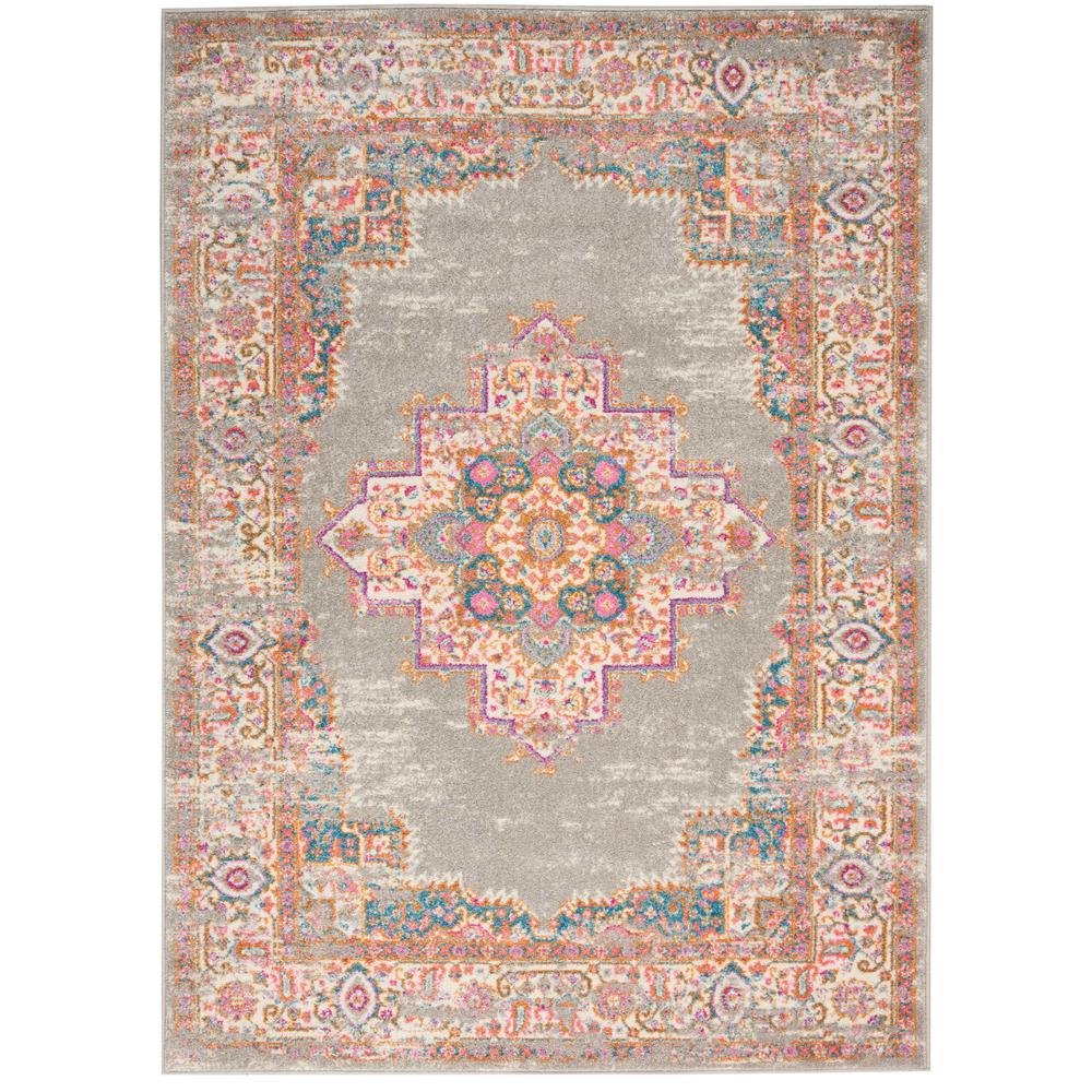 Passion Area Rug, Grey, 5'3" x 7'3". The main picture.