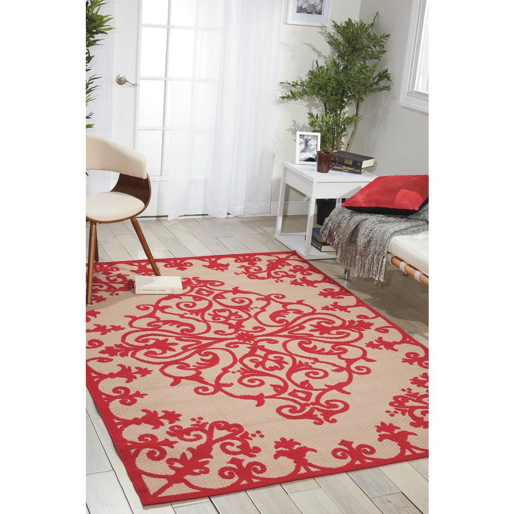 Aloha Area Rug, Red, 9'6" x 13'. Picture 2