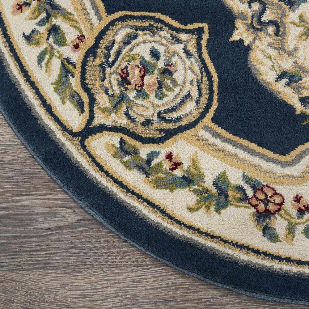 ABS1 Aubusson Navy Area Rug- 7'10" x round. Picture 4