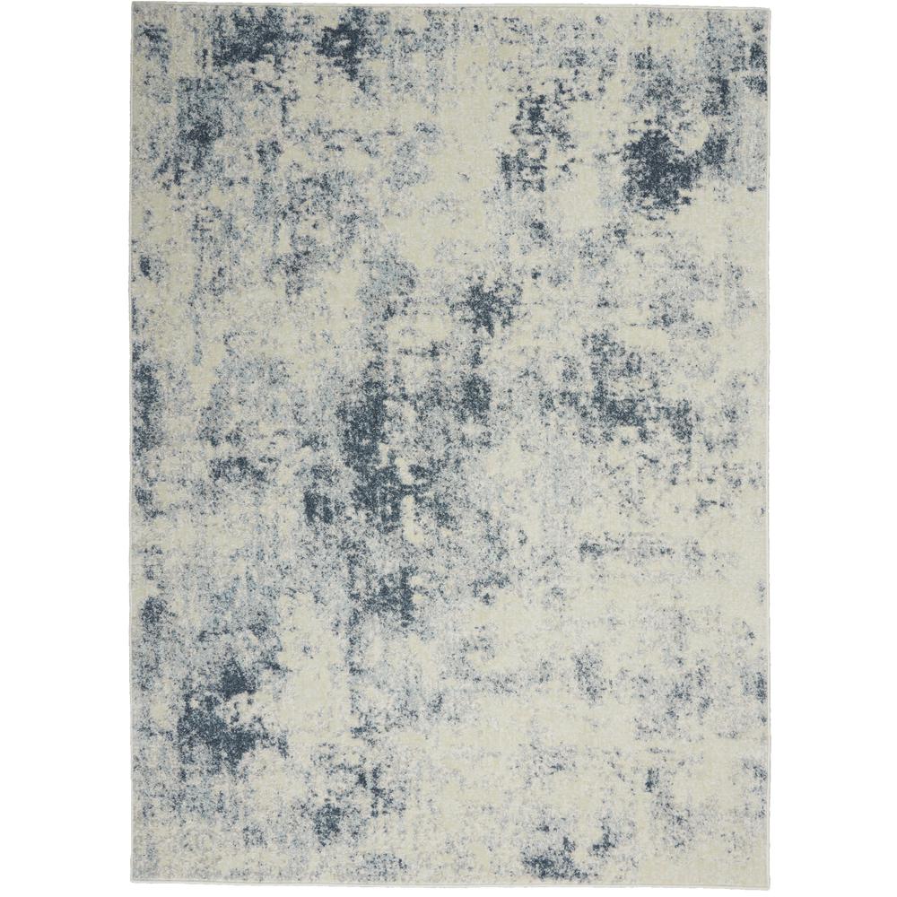 TRC06 Trance Ivory Blue Area Rug- 5'3" x 7'3". Picture 1