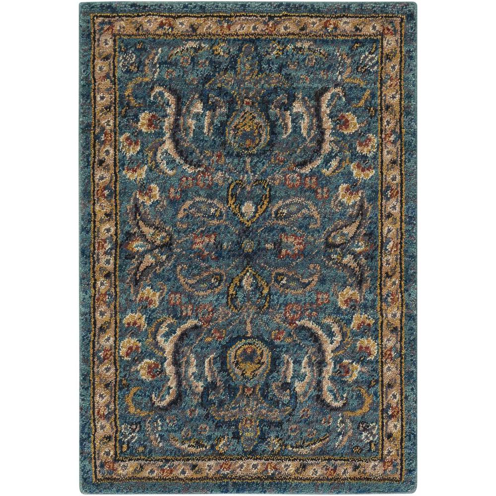 Nourison 2020 Area Rug, Teal, 2' x 3'. Picture 1