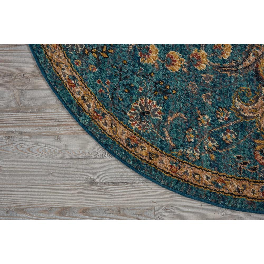 Nourison 2020 Area Rug, Teal, 5' x ROUND. Picture 3