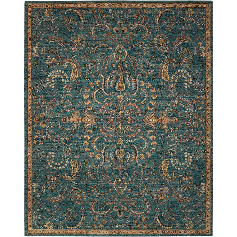 Nourison 2020 Area Rug, Teal, 12' x 15'. Picture 1