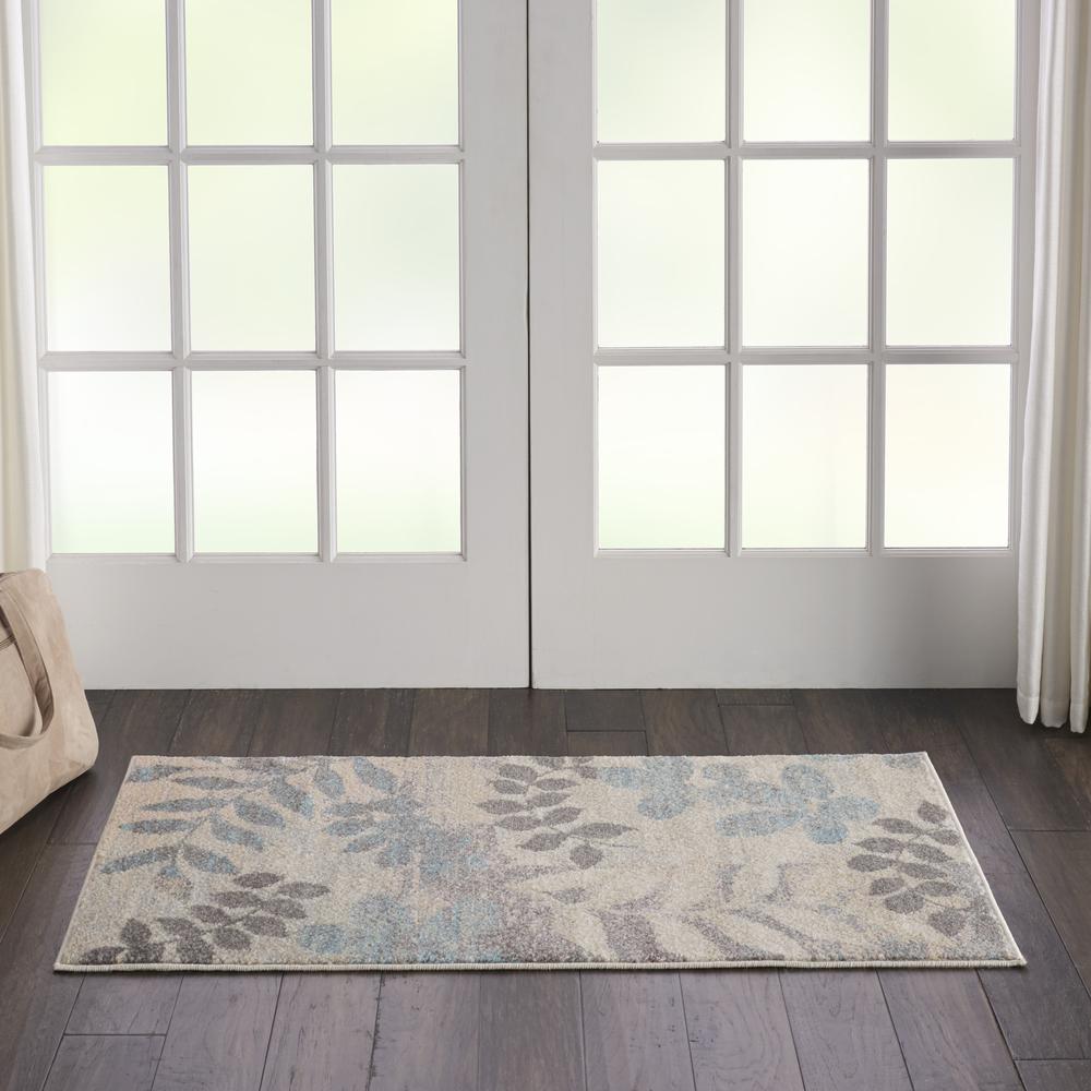 Tranquil Area Rug, Ivory/Light Blue, 2' x 4'. Picture 4