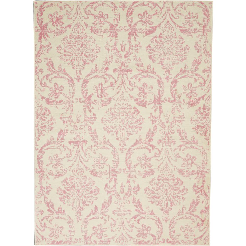 Jubilant Area Rug, Ivory/Pink, 5'3" x 7'3". Picture 1