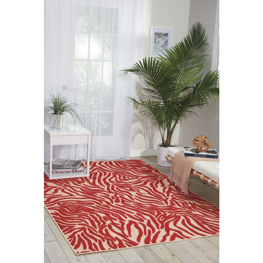 Aloha Area Rug, Red, 5'3" x 7'5". Picture 2