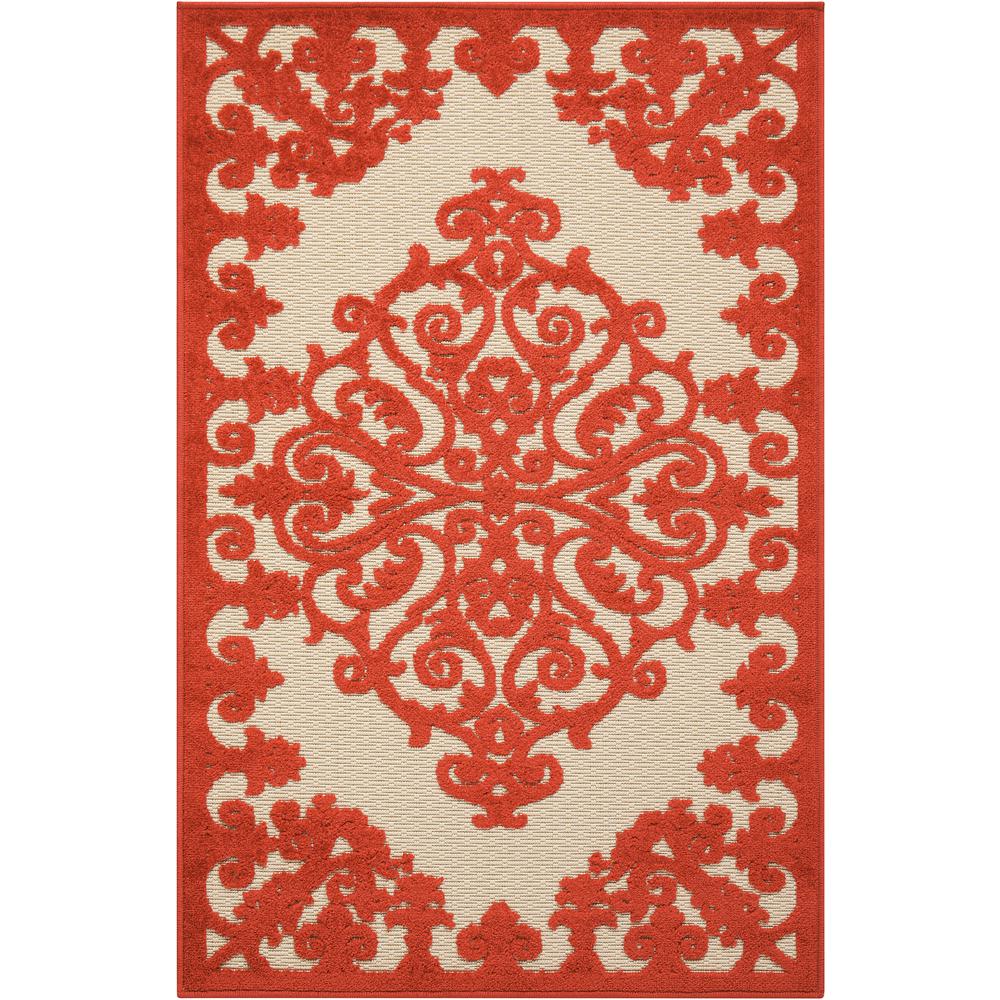 Aloha Area Rug, Red, 2'8" x 4'. Picture 1