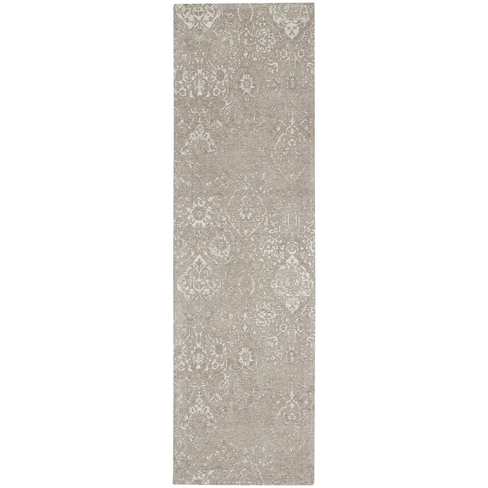 DAS06 Damask Lt Grey Area Rug- 2'3" x 7'6". Picture 1