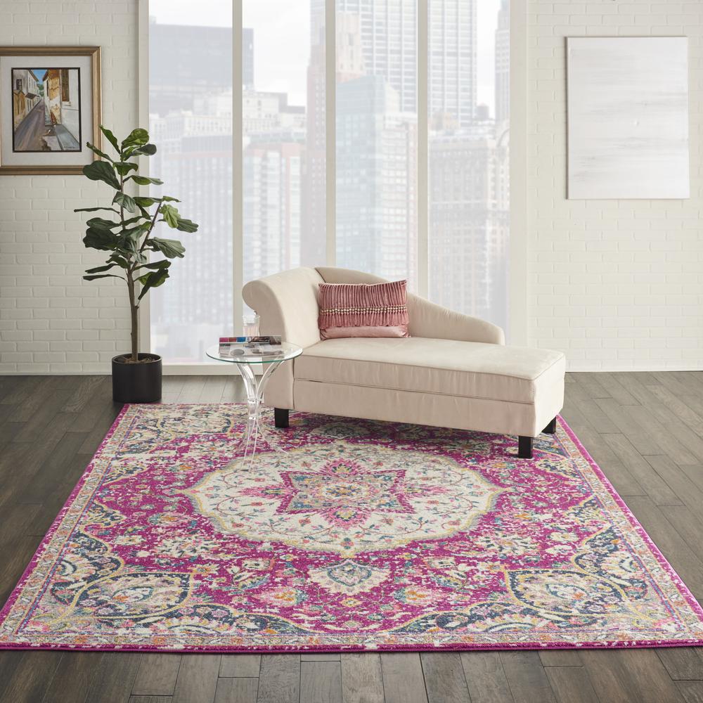PSN22 Passion Pink Area Rug- 6'7" x 9'6". Picture 2