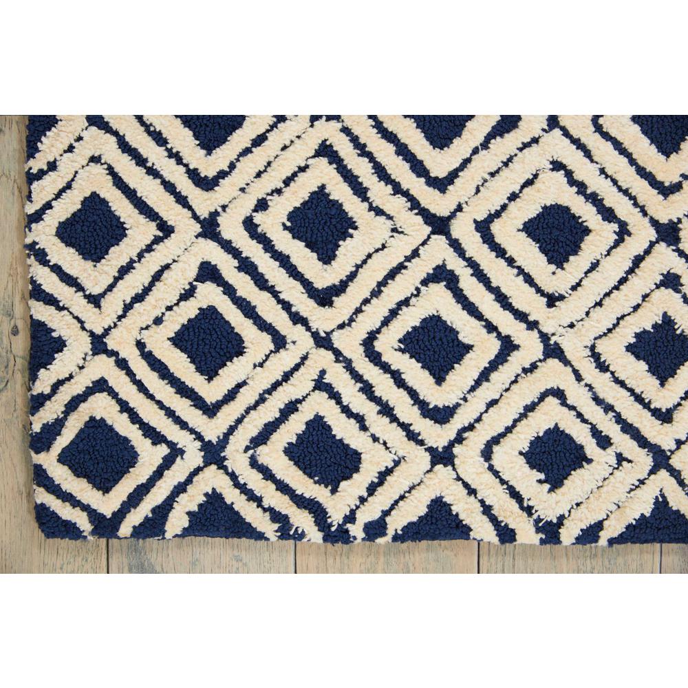 Modern Deco Area Rug, Navy/Ivory, 9'6" x 13'. Picture 2