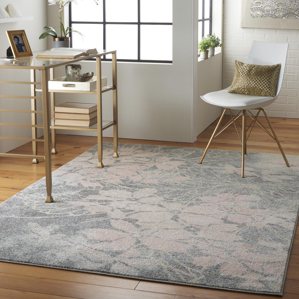 Tranquil Area Rug, Grey/Pink, 6' X 9'. Picture 6