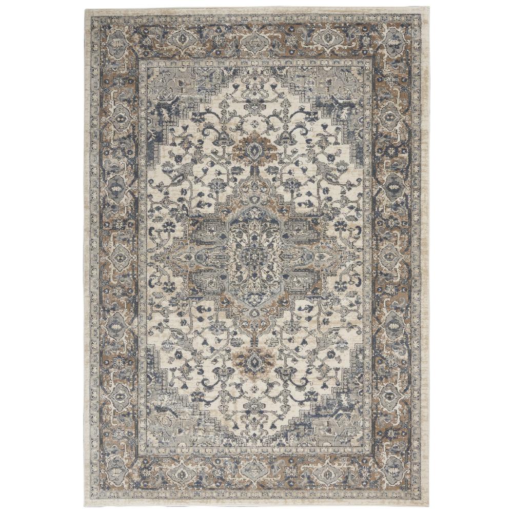 Concerto Area Rug, Ivory/Grey, 3'9" x 5'9". The main picture.