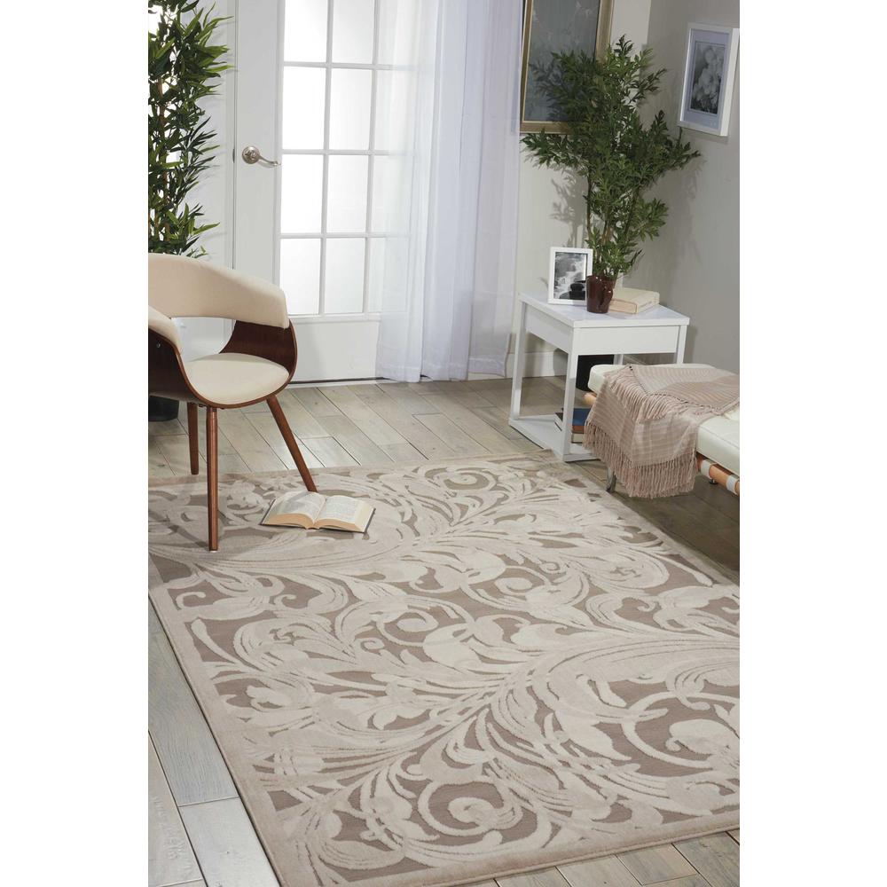 Graphic Illusions Area Rug, Grey/Camel, 5'3" x 7'5". Picture 2