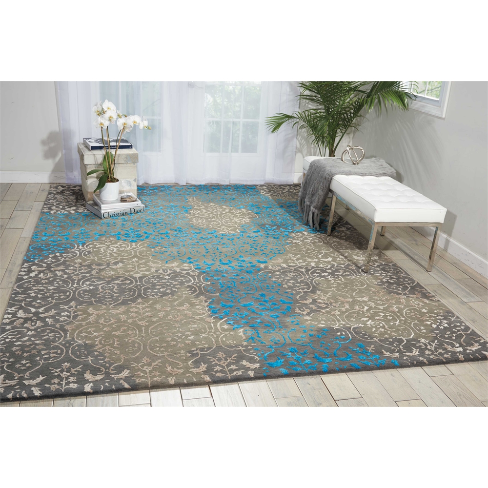 Nourison Opaline Charcoal Area Rug. Picture 6