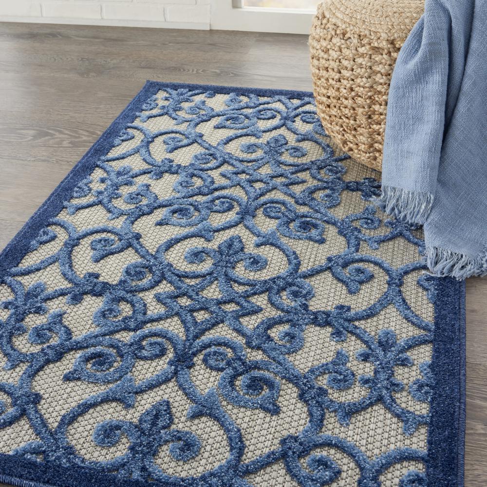 ALH21 Aloha Grey/Blue Area Rug- 2'8" x 4'. Picture 8