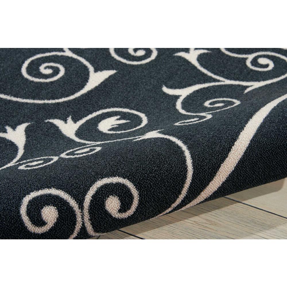 Home & Garden Area Rug, Black, 10' x 13'. Picture 4