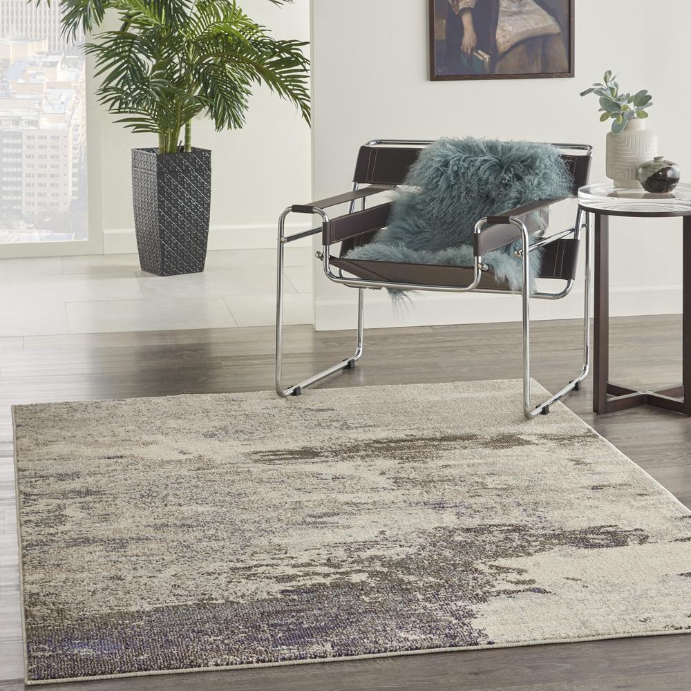 CES02 Celestial Ivory/Grey Area Rug- 5'3" x 7'3". Picture 9