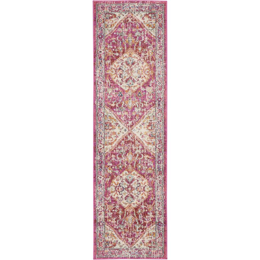 PSN23 Passion Ivory/Pink Area Rug- 2'2" x 7'6". Picture 1