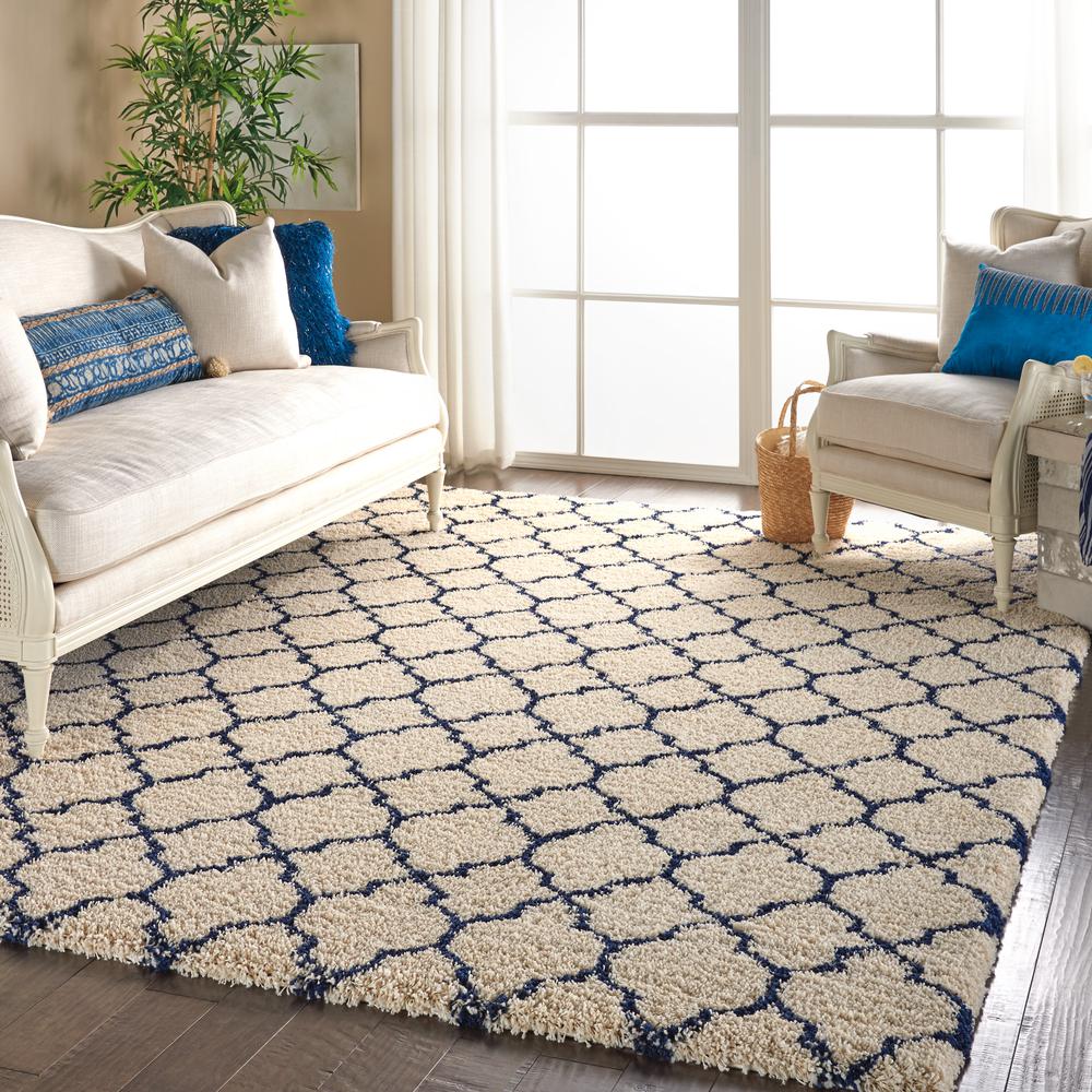 Amore Area Rug, Ivory/Blue, 7'10" x 10'10". Picture 9
