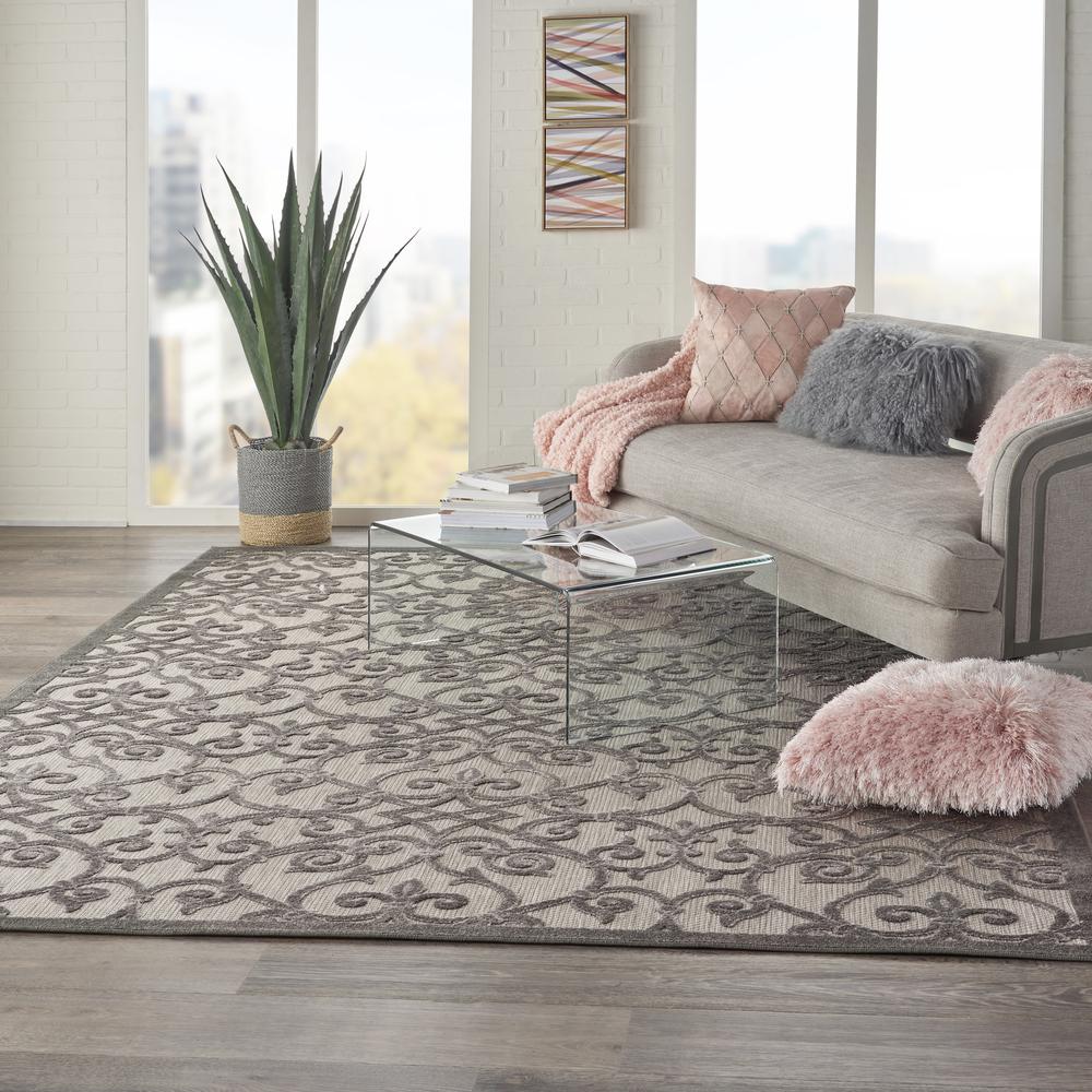 ALH21 Aloha Grey/Charcoal Area Rug- 7'10" x 10'6". Picture 9