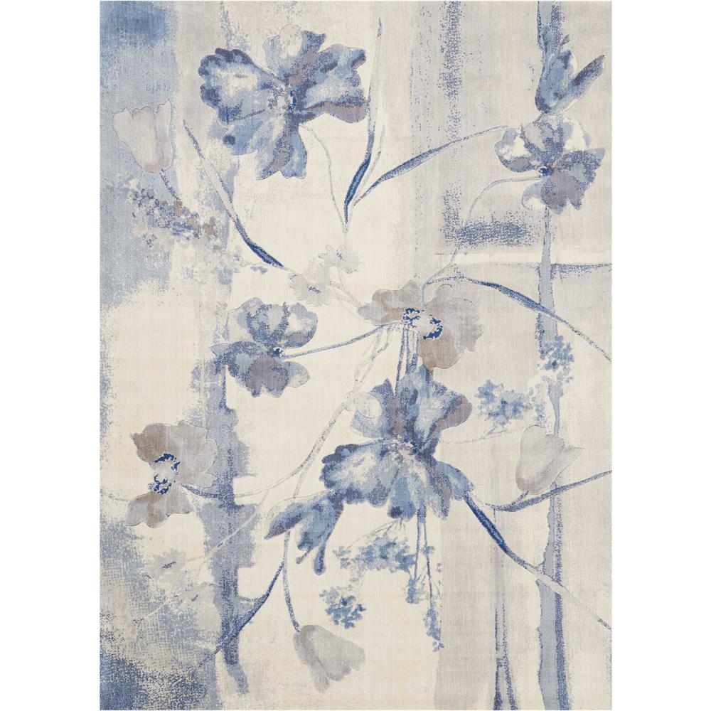 Nourison Somerset Ivory/Blue Area Rug. Picture 1