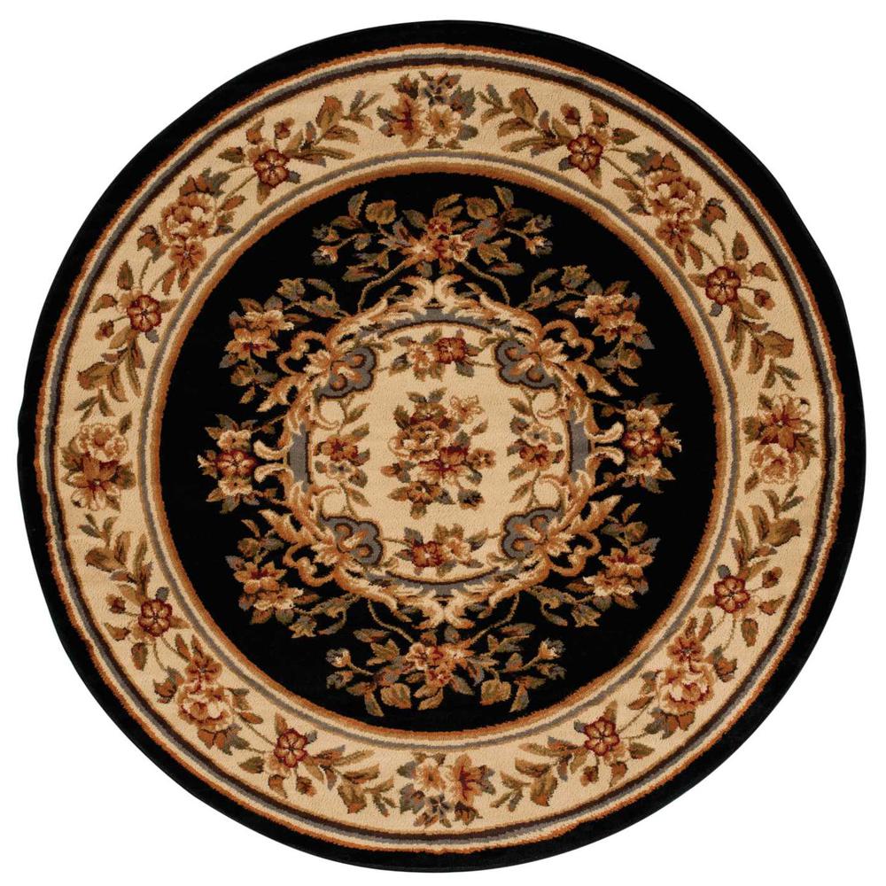 Paramount Area Rug, Black, 5'3" x ROUND. The main picture.