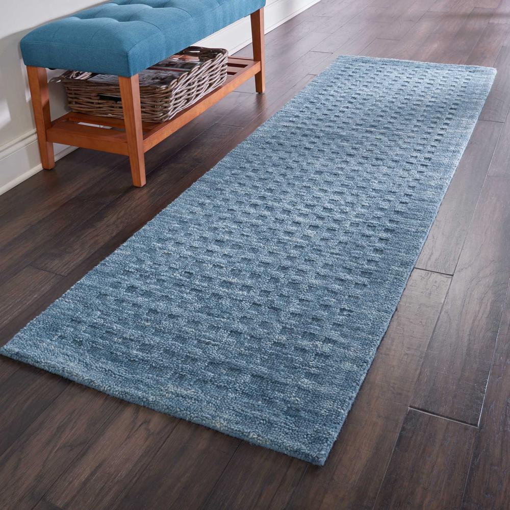 Perris Area Rug, Navy, 2'3" x 8'. Picture 2