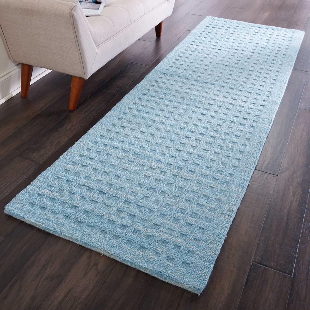 Perris Area Rug, Sky Blue, 2'3" x 8'. Picture 2