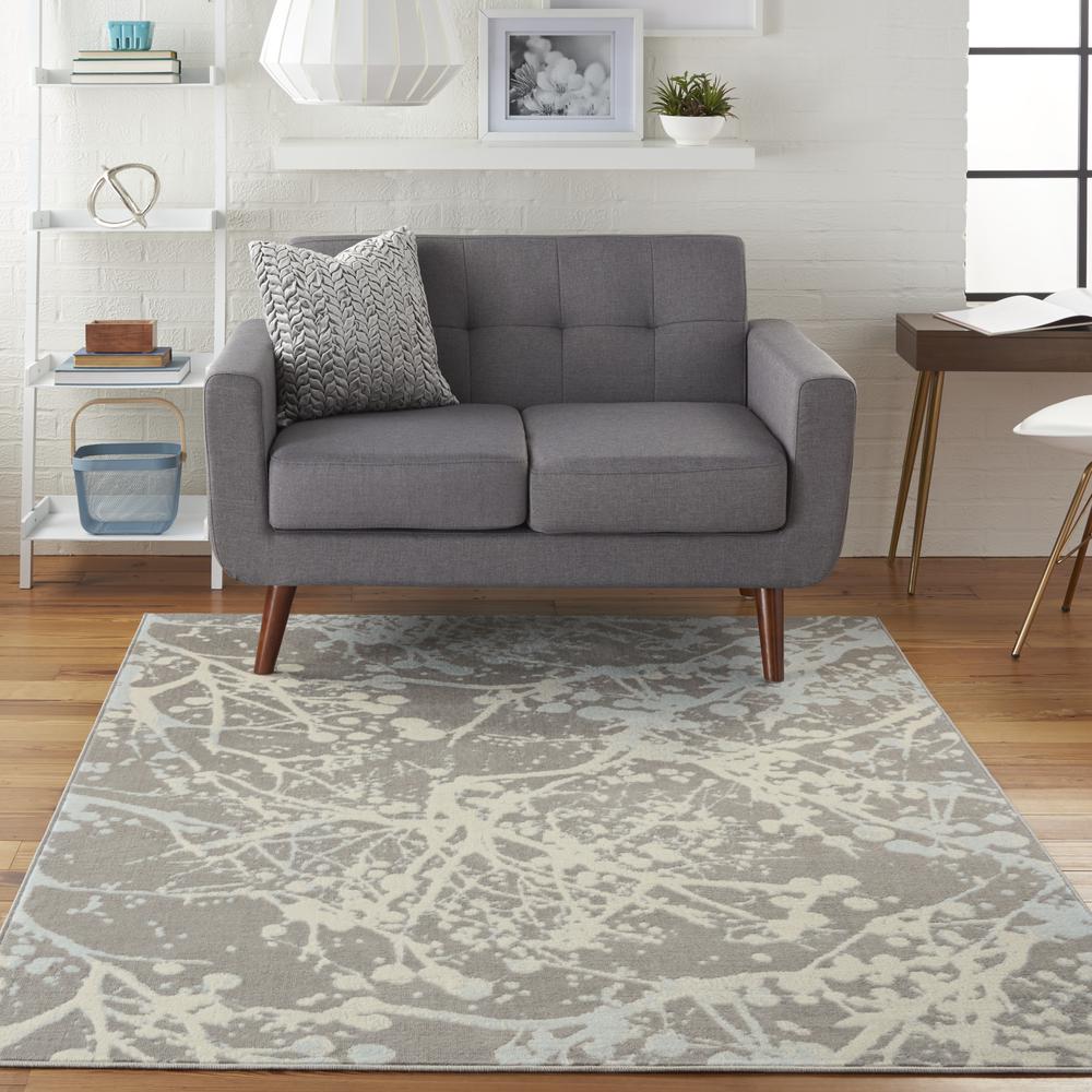 Jubilant Area Rug, Grey, 5'3" x 7'3". Picture 2