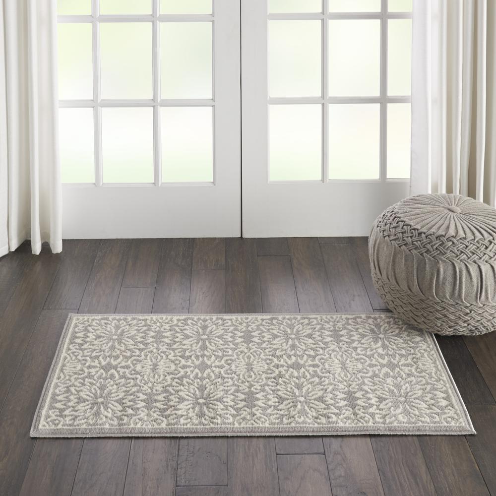 Jubilant Area Rug, Ivory/Grey, 2' x 4'. Picture 4