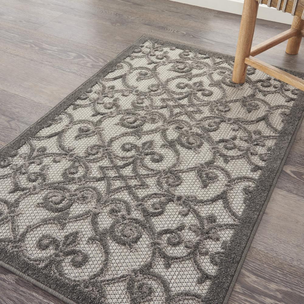 ALH21 Aloha Grey/Charcoal Area Rug- 2'8" x 4'. Picture 8