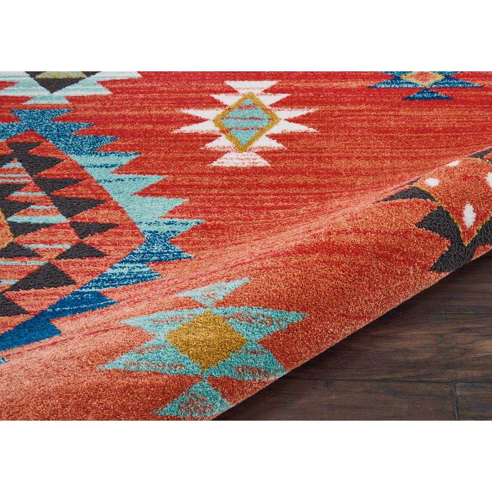 Tribal Decor Area Rug, Red, 9'3" x 13'. Picture 4