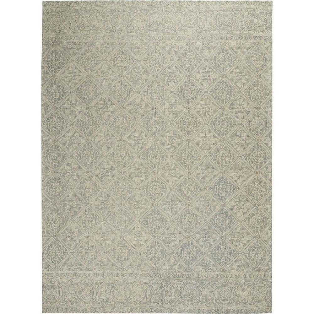Azura Area Rug, Ivory/Grey/Blue, 8' x 11'. Picture 1