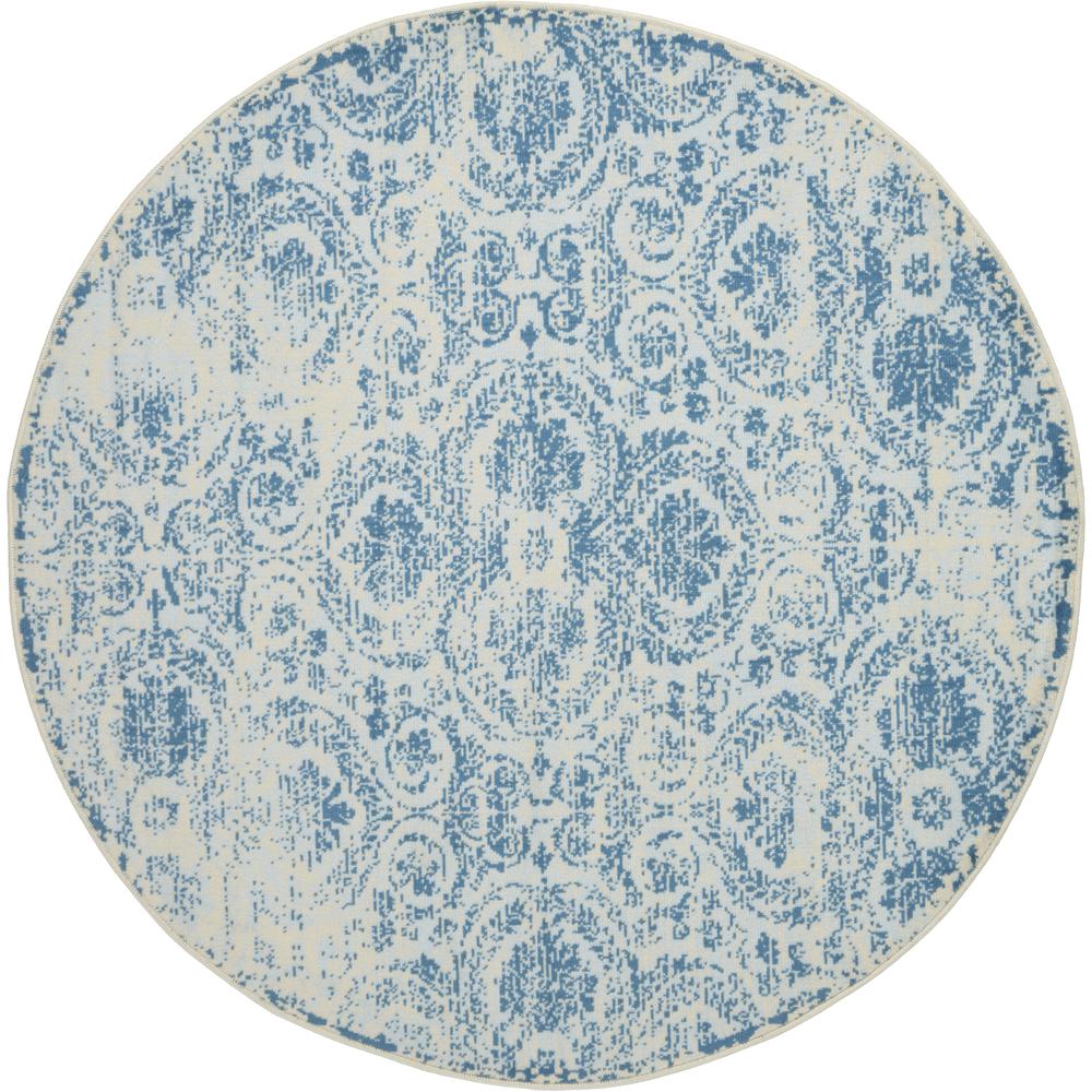 Jubilant Area Rug, Blue, 5'3" x ROUND. Picture 1