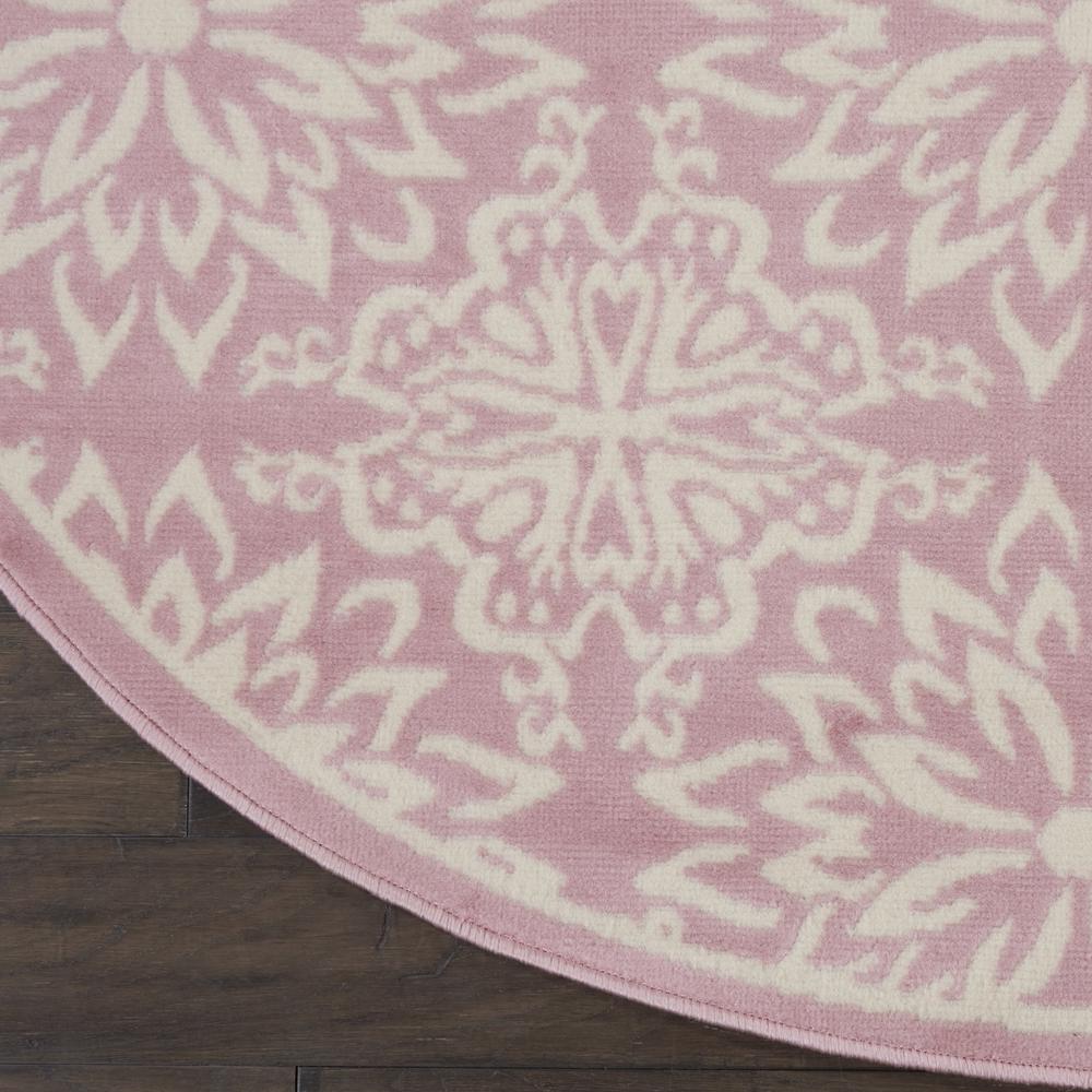 Nourison Jubilant Round Area Rug, 8' x round, Ivory/Pink. Picture 4