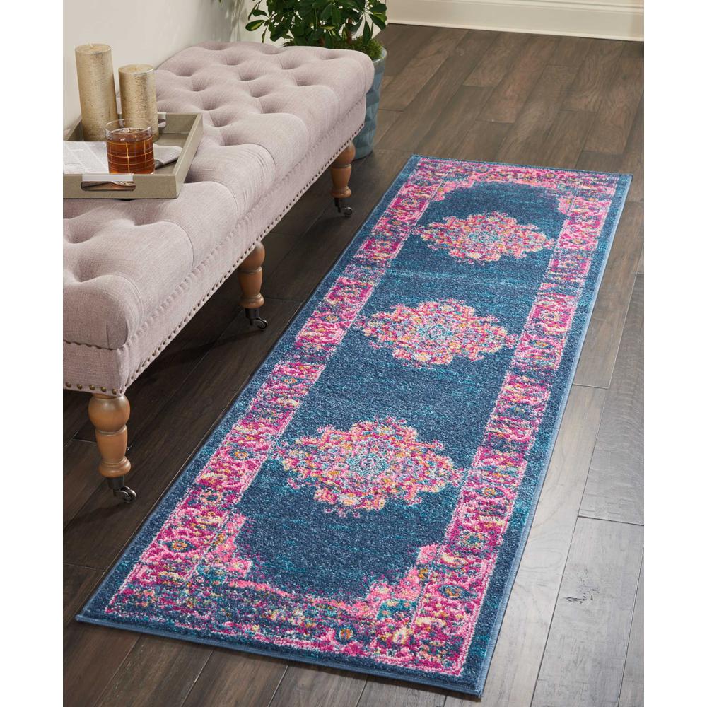 Passion Area Rug, Blue, 2'2" x 7'6". Picture 3