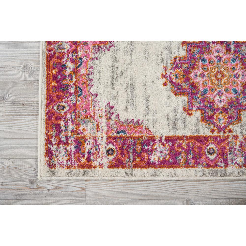 Passion Area Rug, Ivory/Fuchsia, 2'2" x 10'. Picture 3