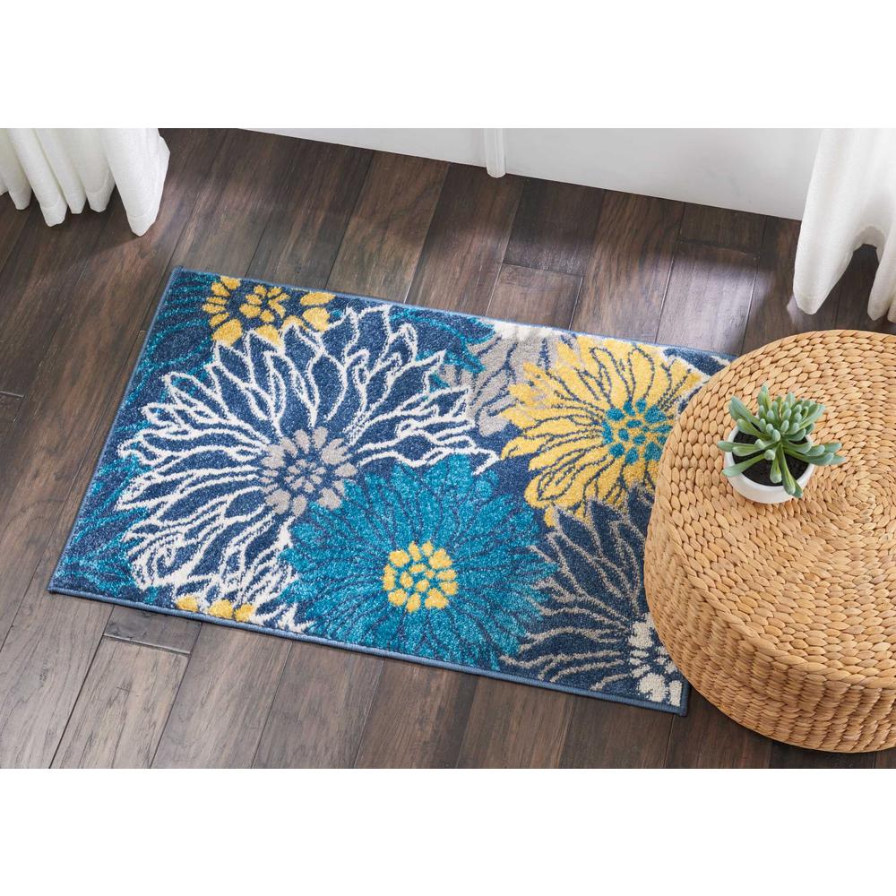 Passion Area Rug, Blue, 22" x 34". Picture 3