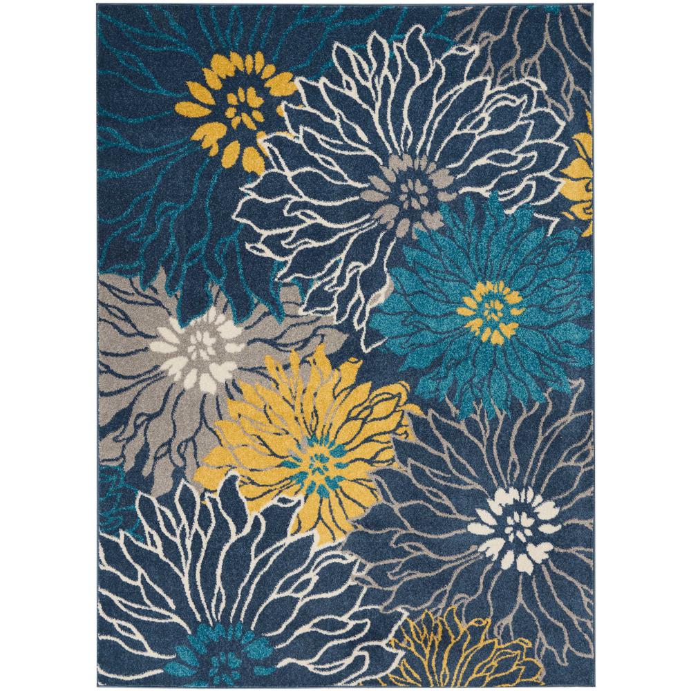 Passion Area Rug, Blue, 5'3" x 7'3". Picture 1