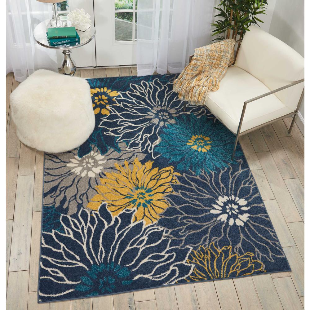 Passion Area Rug, Blue, 5'3" x 7'3". Picture 2