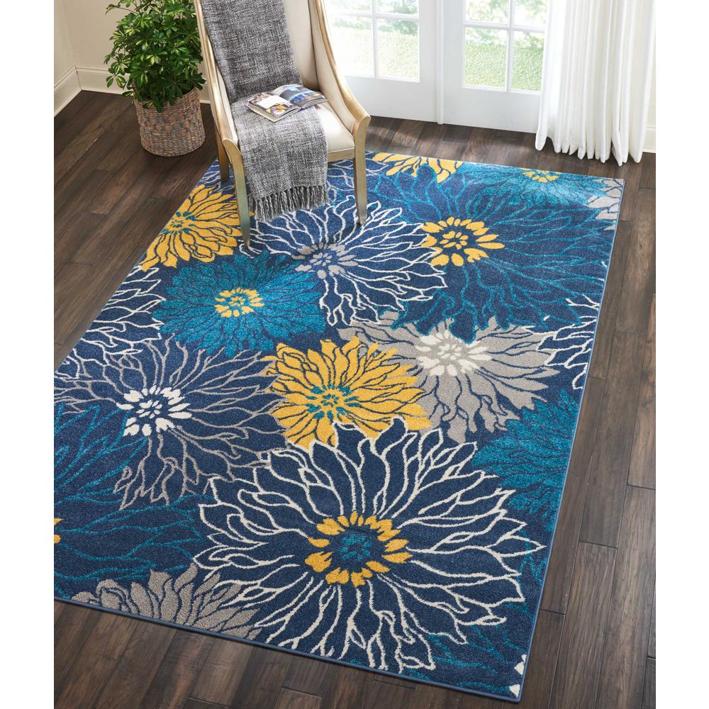 Passion Area Rug, Blue, 6'7" x 9'6". Picture 2