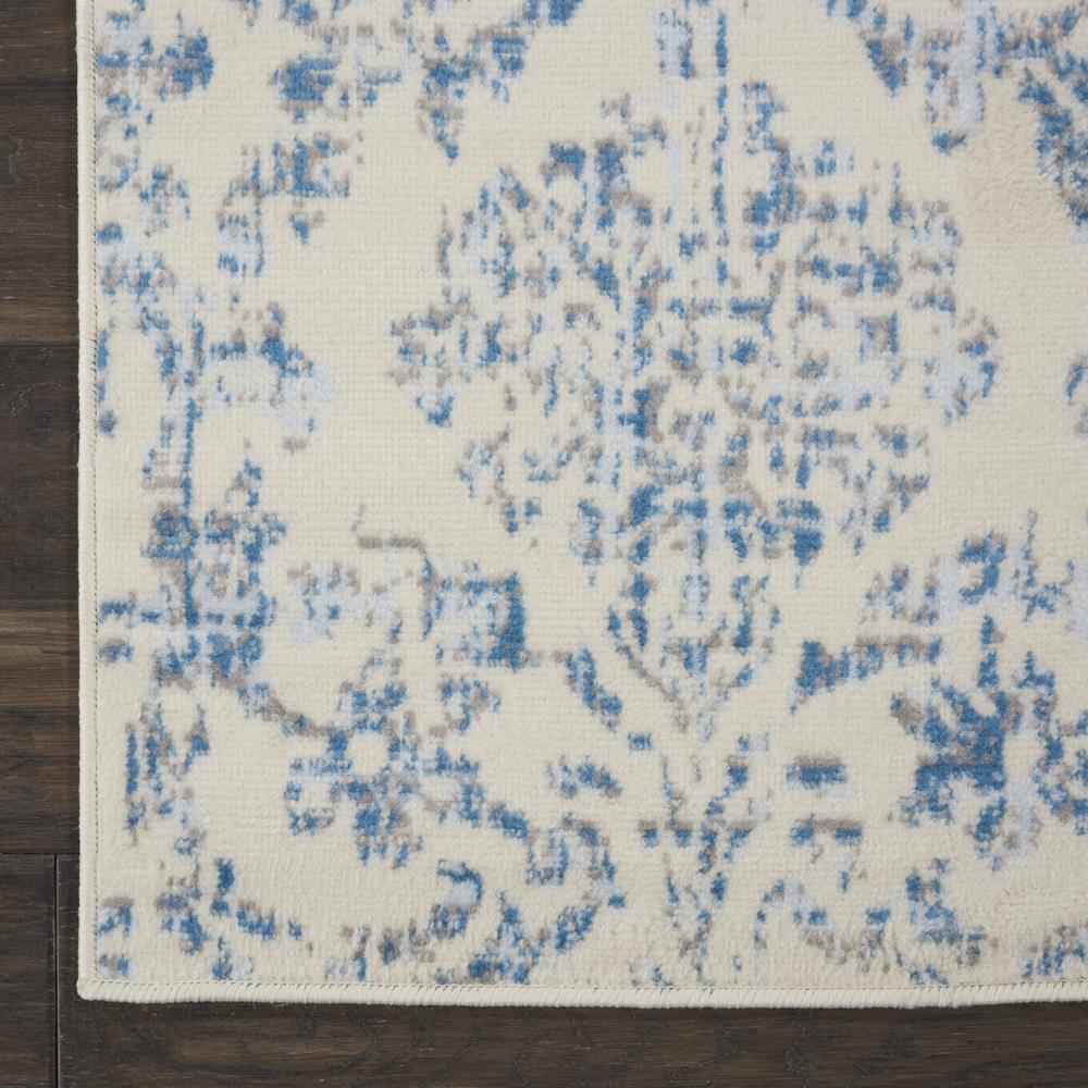 Jubilant Area Rug, Ivory/Blue, 2' x 4'. Picture 2