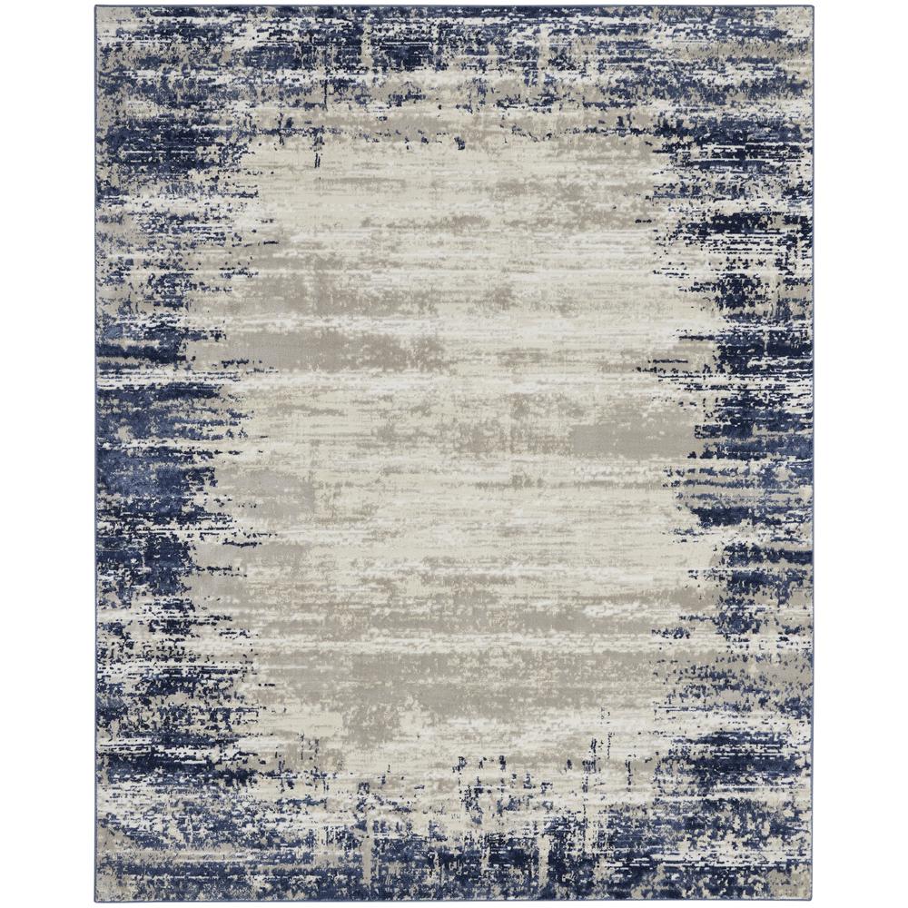 CYR04 Cyrus Ivory/Navy Area Rug- 7'10" x 9'10". Picture 1