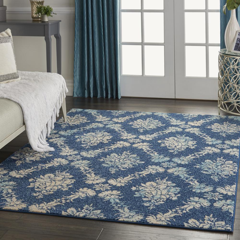 Tranquil Area Rug, Navy/Light Blue, 5'3" X 7'3". Picture 9