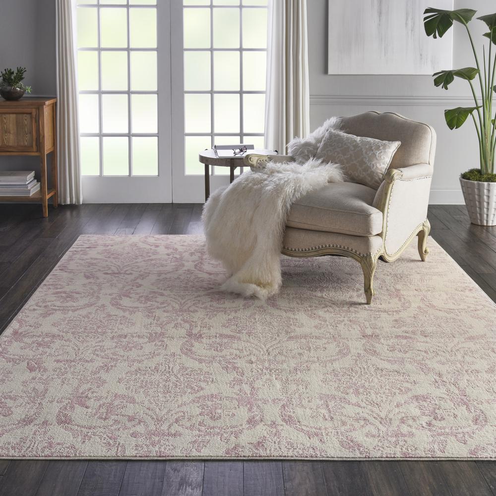Nourison Jubilant Area Rug, 8'6" x 12', Ivory/Pink. Picture 2
