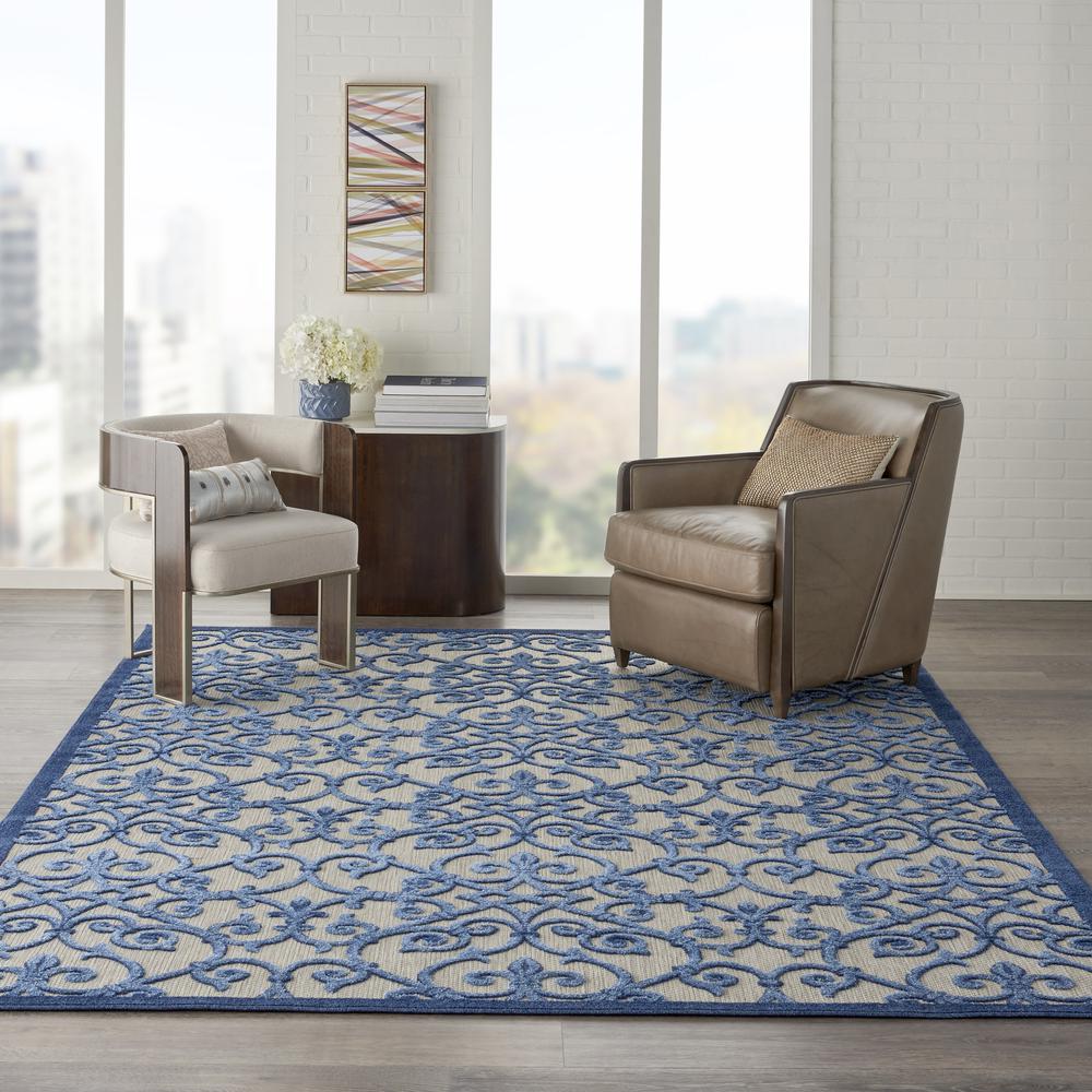 ALH21 Aloha Grey/Blue Area Rug- 7'10" x 10'6". Picture 2