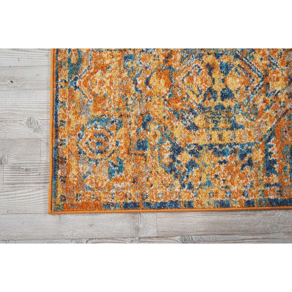 Passion Area Rug, Teal/Sun, 2'2" x 7'6". Picture 2