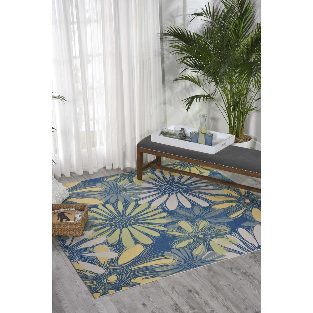 Home & Garden Area Rug, Blue, 4'3" x 6'3". Picture 2