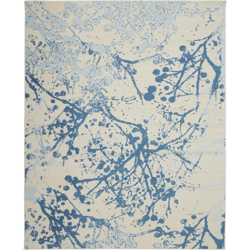 Jubilant Area Rug, Ivory/Blue, 7'10" x 9'10". Picture 1