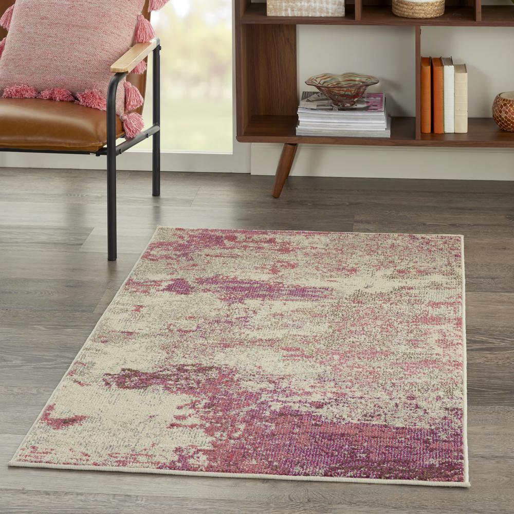 CES02 Celestial Ivory/Pink Area Rug- 3' x  5'. Picture 9